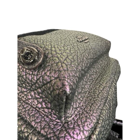 Coach Hologram Leather Mini Campus Backpack Oil Slick F37999 Color Shifting - Picture 11 of 16